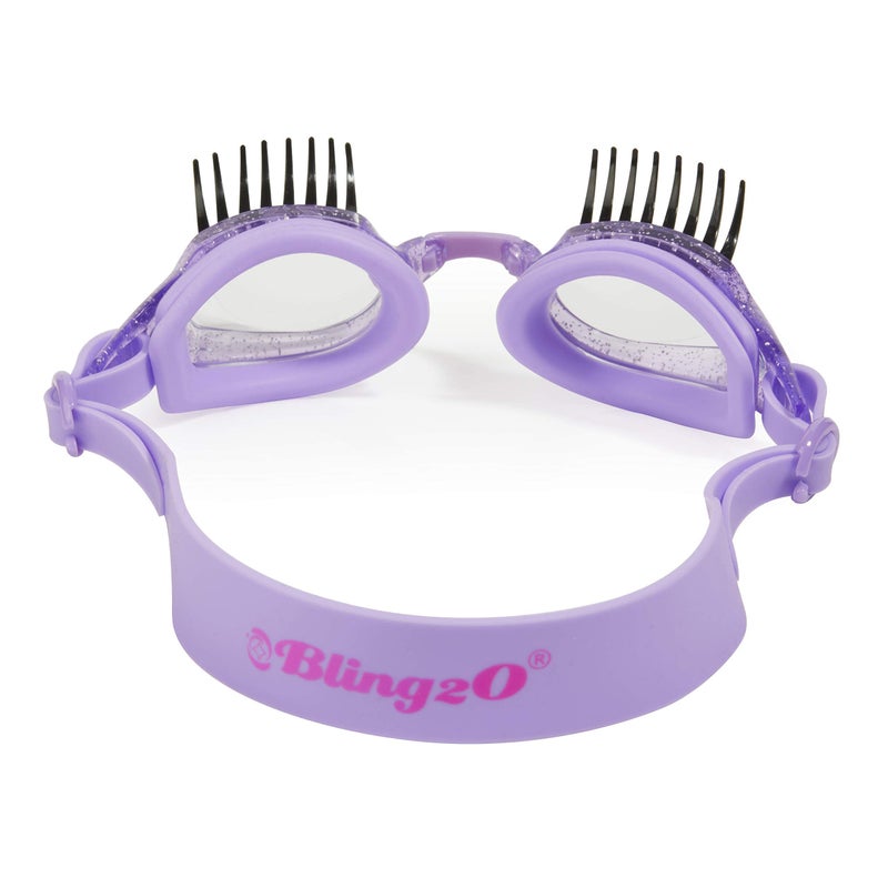 Bling 2O نظارات سباحة للأطفال من بلينغ 2O باللون الأزرق (للأعمار 3 سنوات وما فوق) - حماية من الأشعة فوق البنفسجية، خالية من اللاتكس، مصنوعة من 100% سيليكون - تشمل خاصية مضادة للضباب وقطعة أنف قابلة للتعديل - Image 3